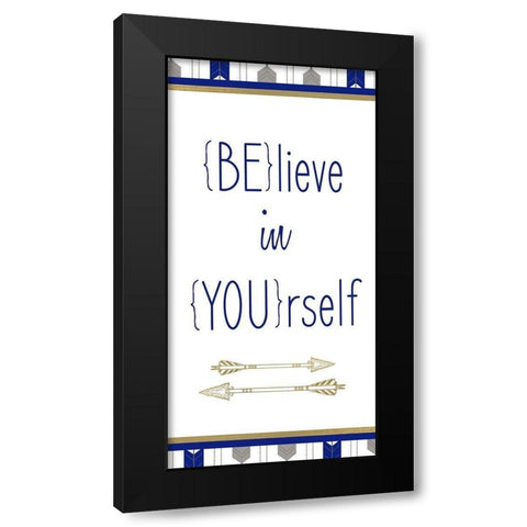 Indigo Dreamer 8 Black Modern Wood Framed Art Print with Double Matting by Kimberly, Allen