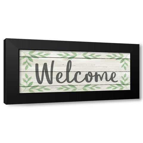 Welcome v2 Black Modern Wood Framed Art Print by Kimberly, Allen