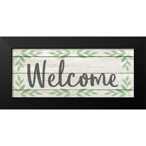 Welcome v2 Black Modern Wood Framed Art Print by Kimberly, Allen
