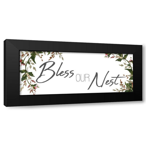 Bless Our Nest Panel Black Modern Wood Framed Art Print by Kimberly, Allen