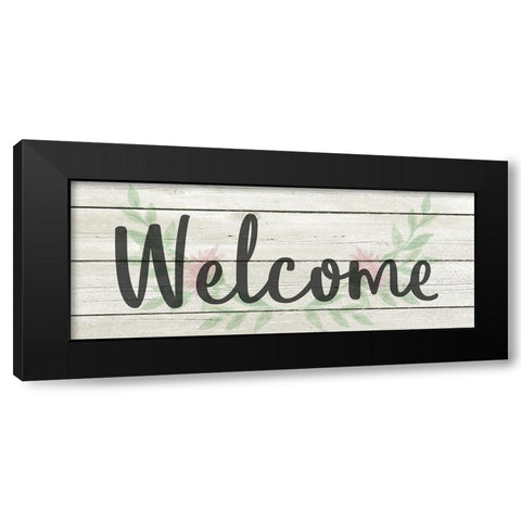 Welcome Black Modern Wood Framed Art Print with Double Matting by Kimberly, Allen