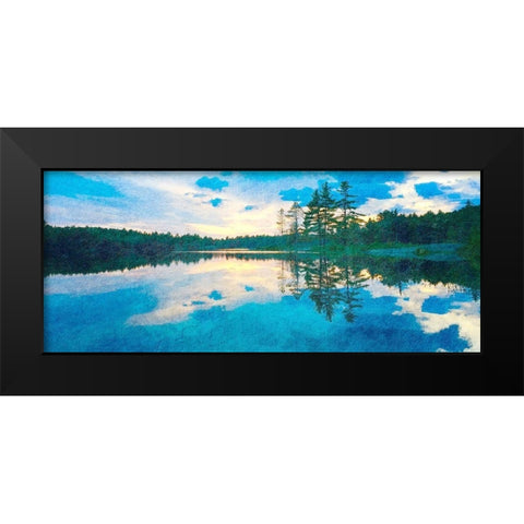 Mountain Lake Black Modern Wood Framed Art Print by Kimberly, Allen