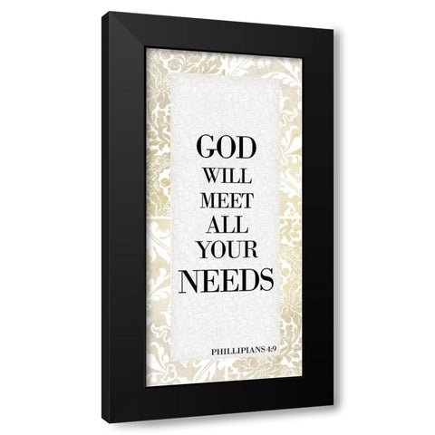 God Will Meet Black Modern Wood Framed Art Print by Kimberly, Allen