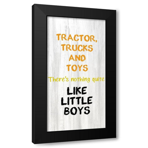 Tractor And Trucks 2 Black Modern Wood Framed Art Print with Double Matting by Allen, Kimberly