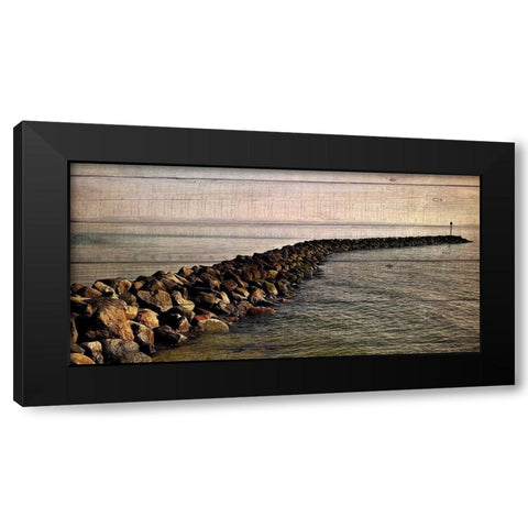 Rock Path Black Modern Wood Framed Art Print by Kimberly, Allen