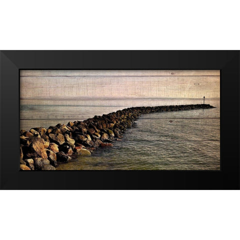 Rock Path Black Modern Wood Framed Art Print by Kimberly, Allen