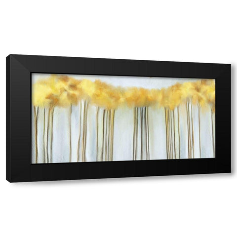 Yellow Fall Black Modern Wood Framed Art Print by Kimberly, Allen