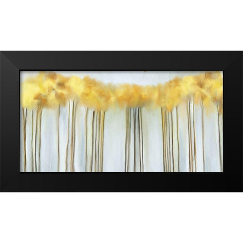 Yellow Fall Black Modern Wood Framed Art Print by Kimberly, Allen