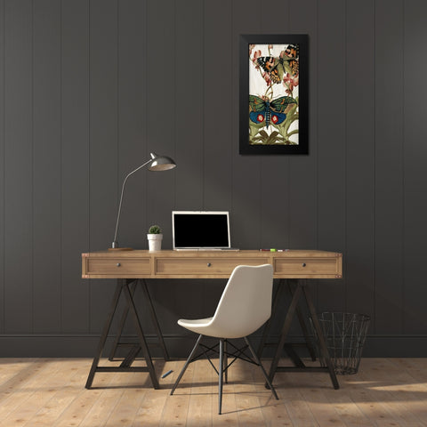 Butterfly World 3 Black Modern Wood Framed Art Print by Kimberly, Allen