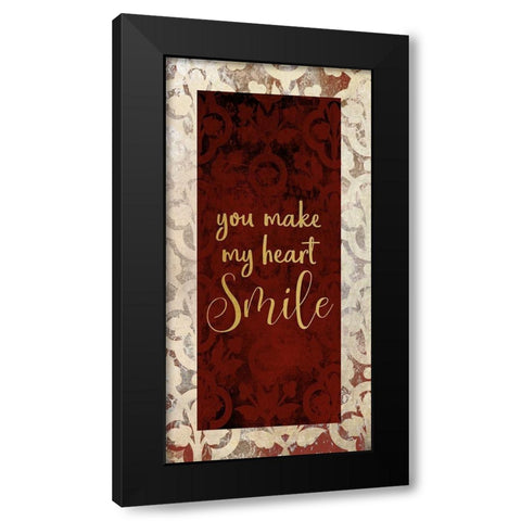 Smile Black Modern Wood Framed Art Print by Kimberly, Allen