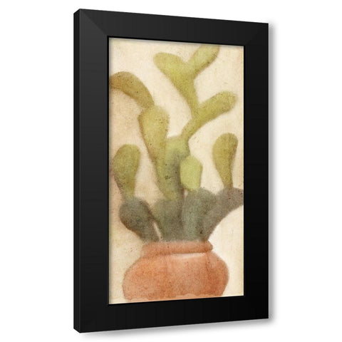 Potted Cactus 1 Black Modern Wood Framed Art Print with Double Matting by Kimberly, Allen
