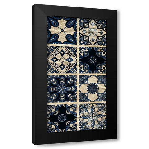 Navy Panel 1 Black Modern Wood Framed Art Print with Double Matting by Kimberly, Allen