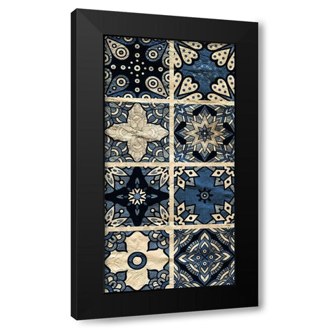 Navy Panel 2 Black Modern Wood Framed Art Print with Double Matting by Kimberly, Allen