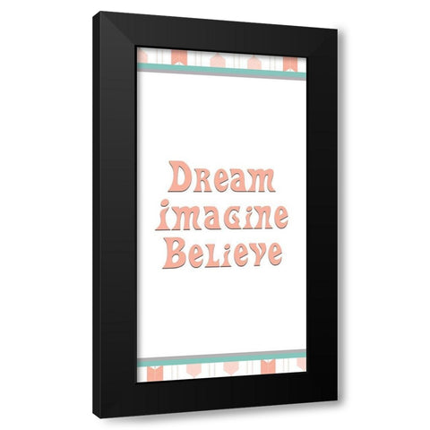 Imagine 1 Black Modern Wood Framed Art Print by Kimberly, Allen