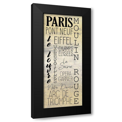 Paris A Black Modern Wood Framed Art Print by Kimberly, Allen