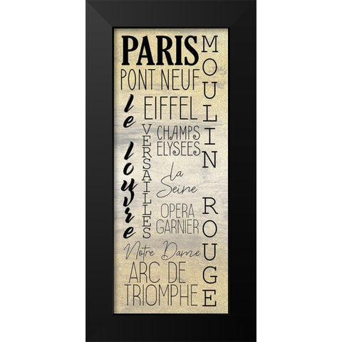 Paris A Black Modern Wood Framed Art Print by Kimberly, Allen