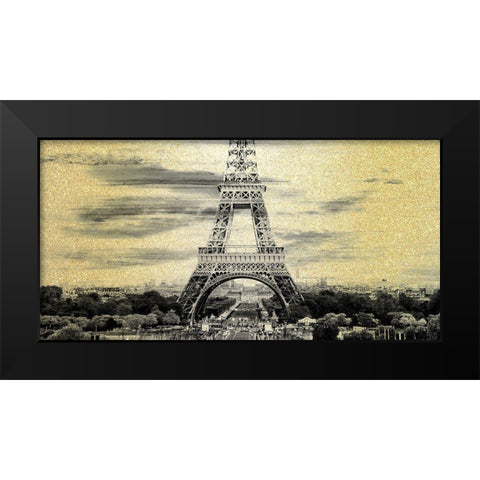 Paris B Black Modern Wood Framed Art Print by Kimberly, Allen