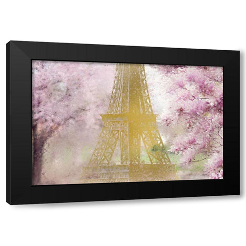 Pink Paris Black Modern Wood Framed Art Print with Double Matting by Kimberly, Allen