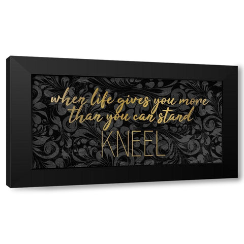 Kneel 1 Black Modern Wood Framed Art Print by Kimberly, Allen