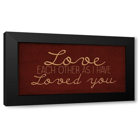 Always Love 1 Black Modern Wood Framed Art Print by Kimberly, Allen
