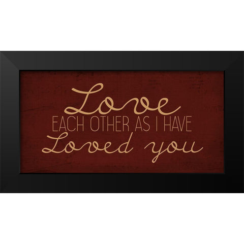 Always Love 1 Black Modern Wood Framed Art Print by Kimberly, Allen