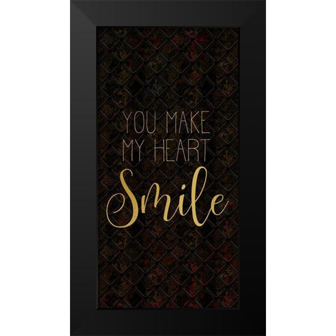 My Heart 1 Black Modern Wood Framed Art Print by Kimberly, Allen