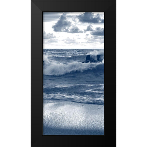 Against the Waves 6 Black Modern Wood Framed Art Print by Kimberly, Allen