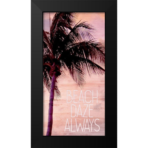 Beach Daze 1 Black Modern Wood Framed Art Print by Kimberly, Allen