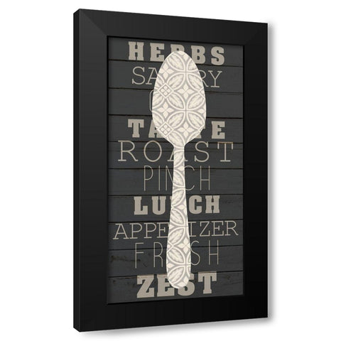 Cutlery 2 Black Modern Wood Framed Art Print by Kimberly, Allen