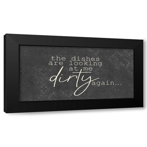 The Dishes Black Modern Wood Framed Art Print by Kimberly, Allen