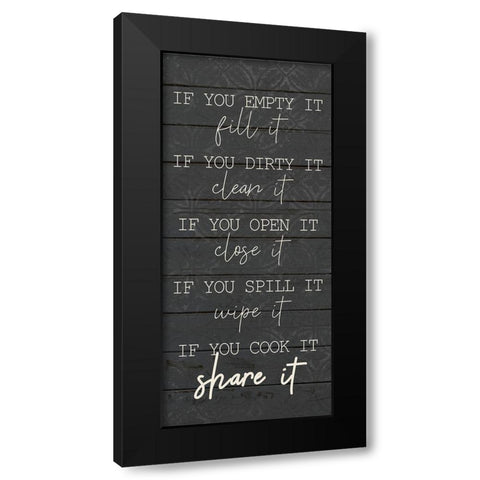 Share It Black Modern Wood Framed Art Print with Double Matting by Kimberly, Allen