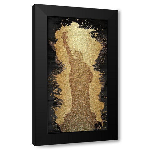 The Big Apple 1 Black Modern Wood Framed Art Print with Double Matting by Kimberly, Allen
