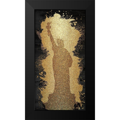 The Big Apple 1 Black Modern Wood Framed Art Print by Kimberly, Allen