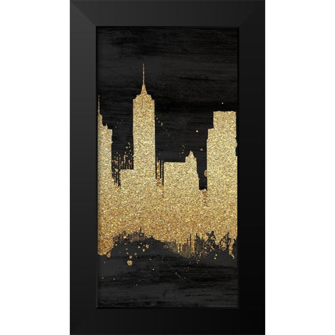 The Big Apple 2 Black Modern Wood Framed Art Print by Kimberly, Allen