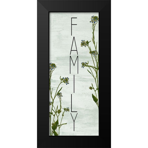 Home and Family 2 Black Modern Wood Framed Art Print by Kimberly, Allen