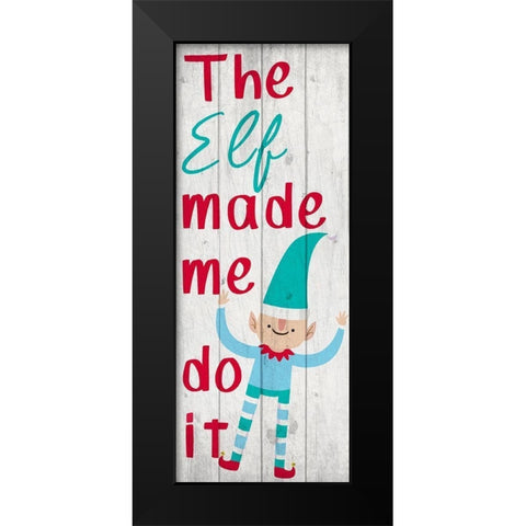 Elf Christmas 2 Black Modern Wood Framed Art Print by Kimberly, Allen