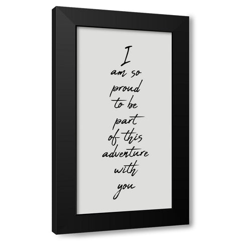 This Adventure Black Modern Wood Framed Art Print with Double Matting by Kimberly, Allen