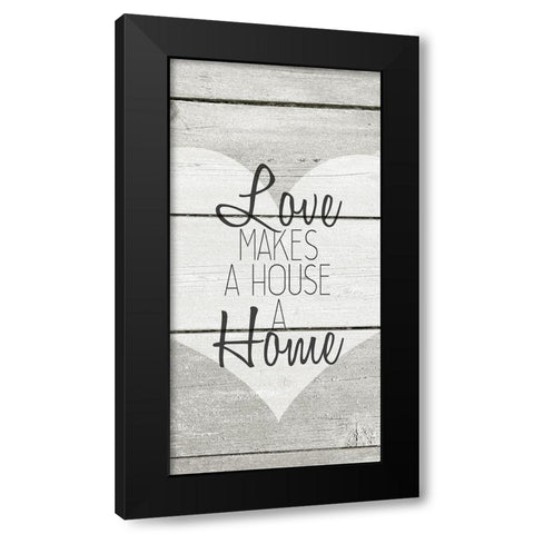 Love Makes Black Modern Wood Framed Art Print by Kimberly, Allen