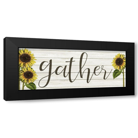 Sunflower Gather Black Modern Wood Framed Art Print by Kimberly, Allen