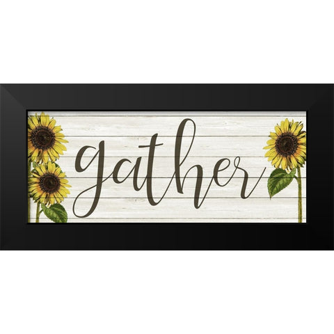 Sunflower Gather Black Modern Wood Framed Art Print by Kimberly, Allen