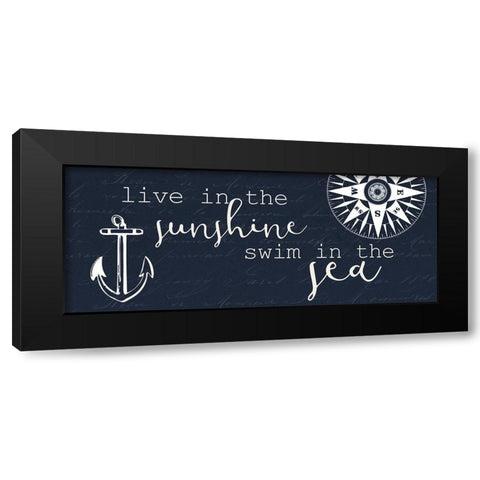 Live in the Sea Black Modern Wood Framed Art Print with Double Matting by Kimberly, Allen
