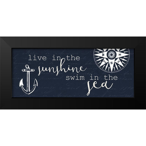 Live in the Sea Black Modern Wood Framed Art Print by Kimberly, Allen