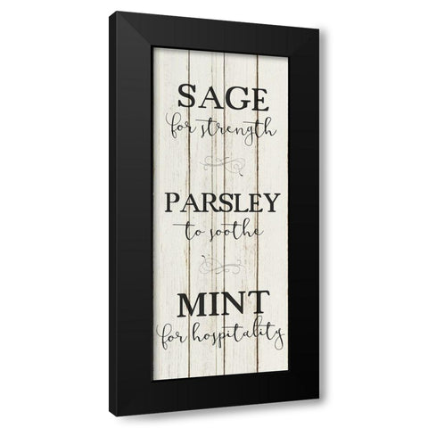 Herbs For 1 Black Modern Wood Framed Art Print by Kimberly, Allen
