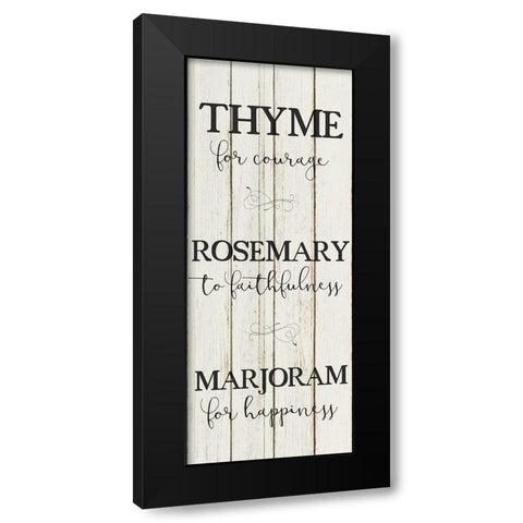 Herbs For 2 Black Modern Wood Framed Art Print with Double Matting by Kimberly, Allen