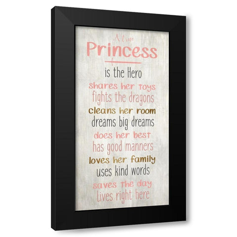 A True Princess Black Modern Wood Framed Art Print with Double Matting by Kimberly, Allen