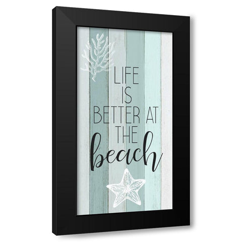 Live in the Sun 1 Black Modern Wood Framed Art Print with Double Matting by Kimberly, Allen
