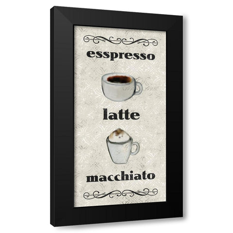 Coffee Life 1 Black Modern Wood Framed Art Print by Kimberly, Allen