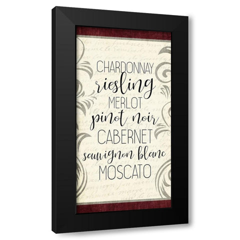 Good Wine 3 Black Modern Wood Framed Art Print with Double Matting by Kimberly, Allen