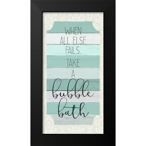 Bubble Bath 1 Black Modern Wood Framed Art Print by Kimberly, Allen