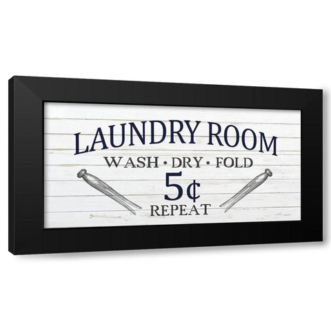 Laundry Room Black Modern Wood Framed Art Print by Kimberly, Allen